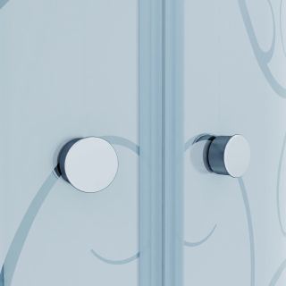 Душевой уголок Triton Стандарт Щ0000064831 90x90 см профиль белый стекло с узором